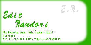 edit nandori business card